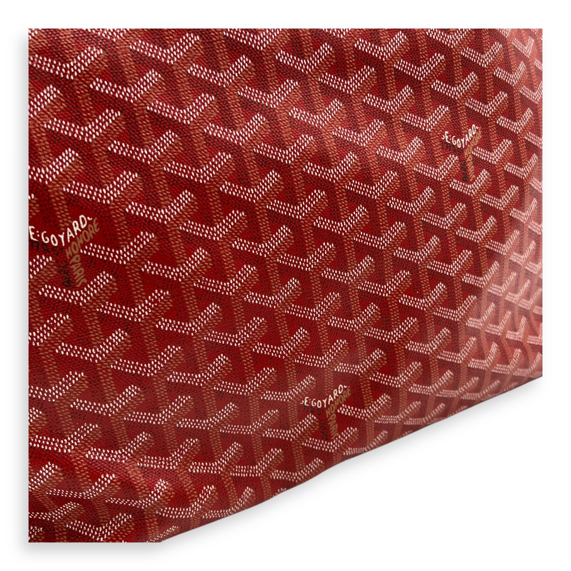 Goyard Artois MM Red Tote Bag in Coated Canvas, Silver hardware_8