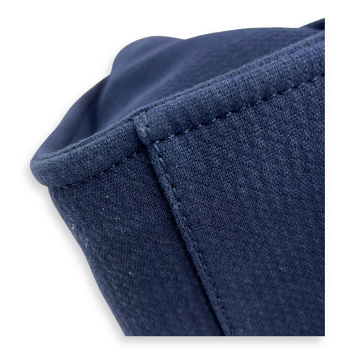 Chanel Deauville Small Blue Tote Bag in Canvas, Silver hardware_8