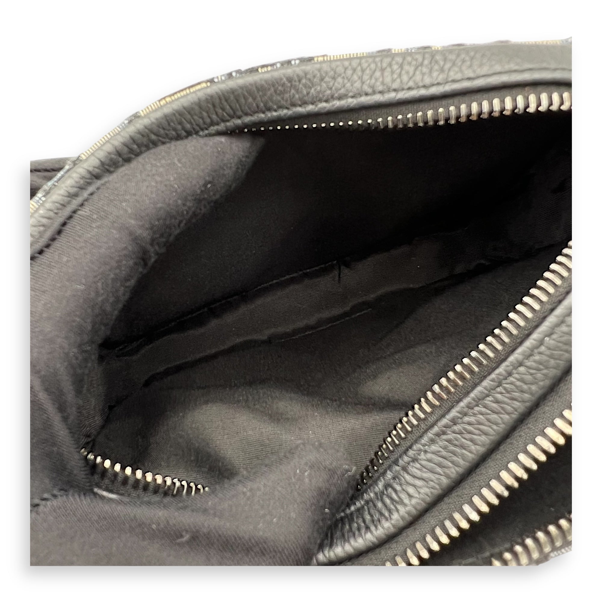 Christian Dior Zipped Pouch Shoulder Bag Blue in Jacquard, Silver hardware_7