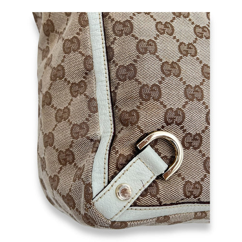 Gucci GG Tote Bag Brown in Canvas, Gold hardware_8