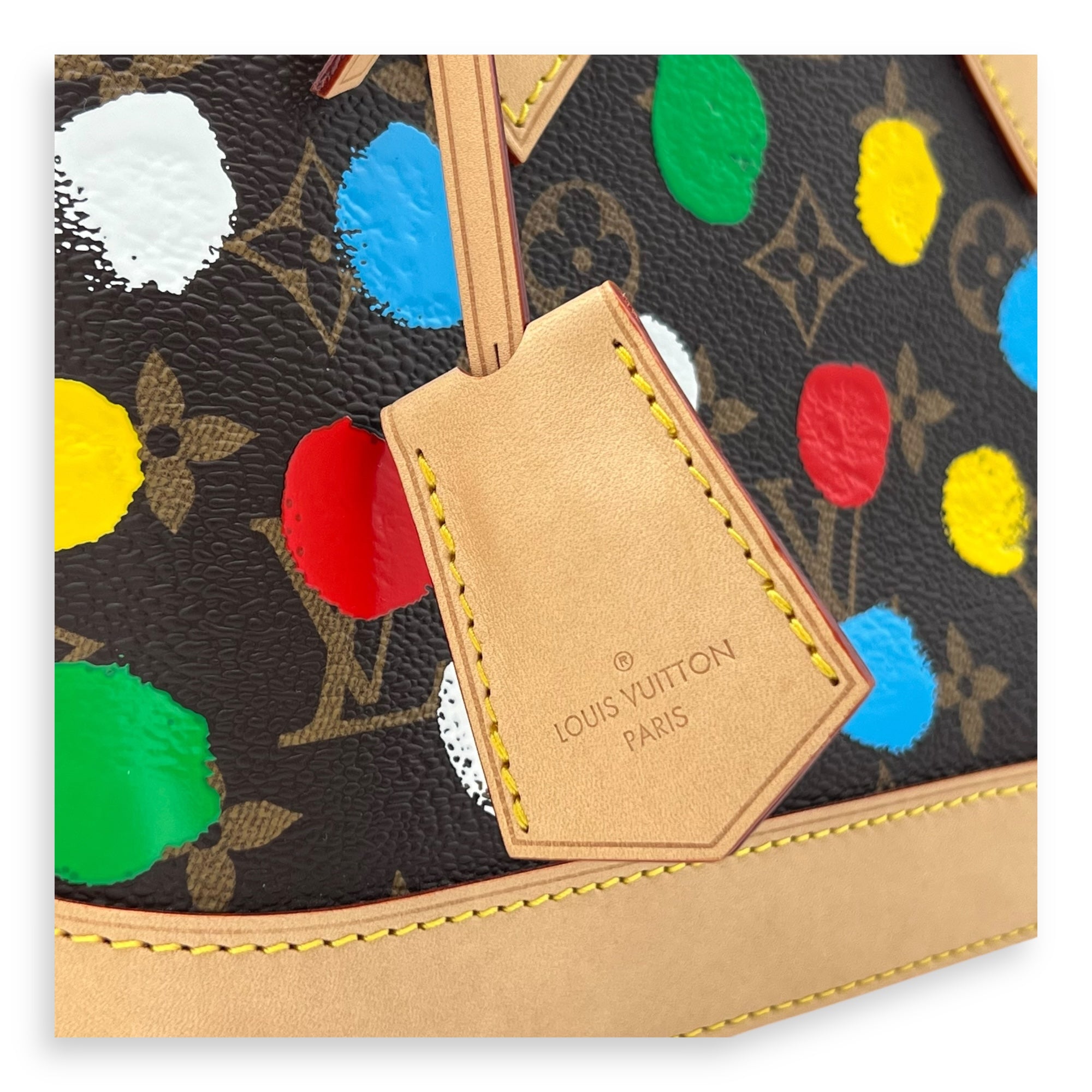 Louis Vuitton Alma BB Brown Top Handle Bag in Monogram Coated Canvas, Gold hardware_8