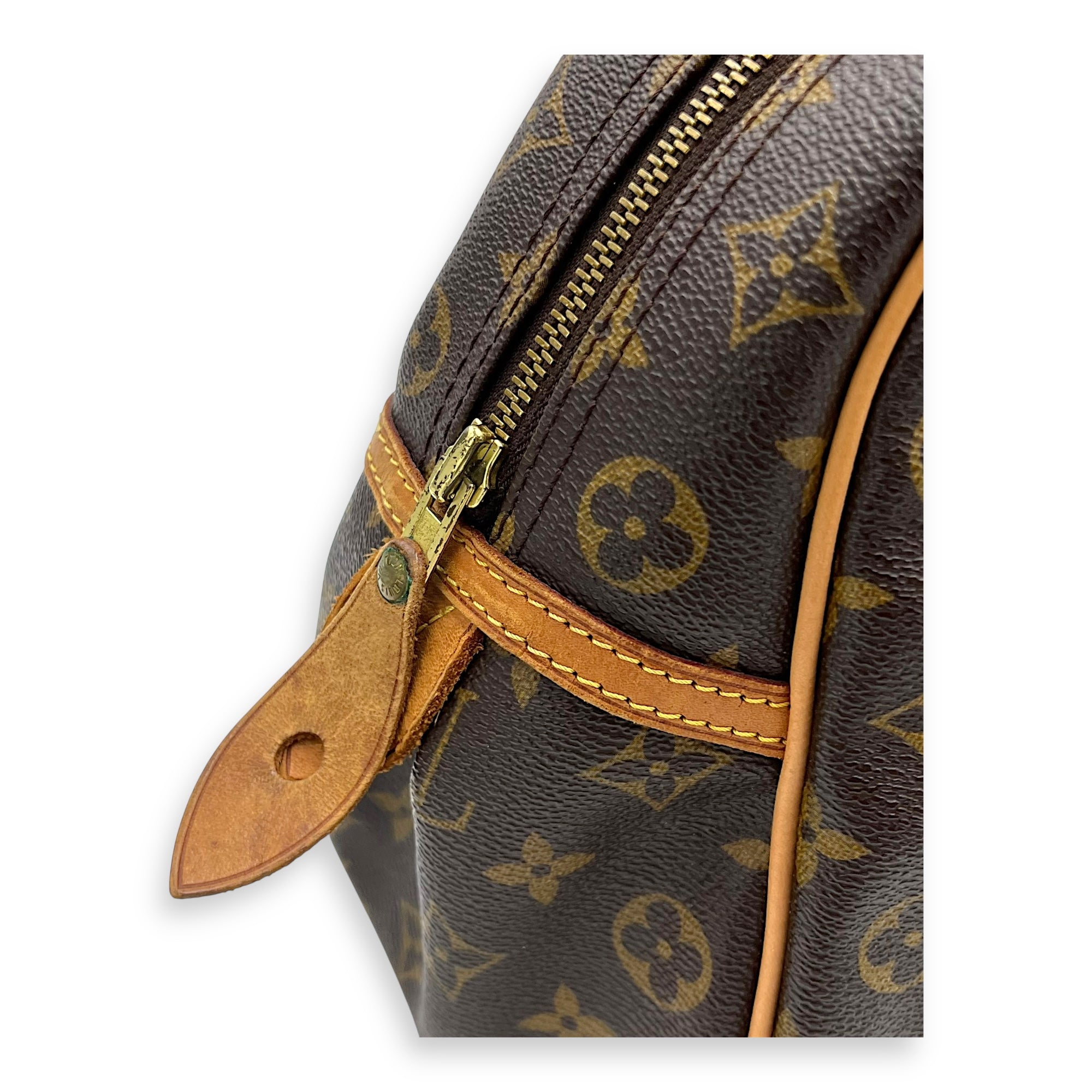 Louis Vuitton Montorgueil Shoulder Bag Brown in Monogram Coated Canvas, Gold hardware_8