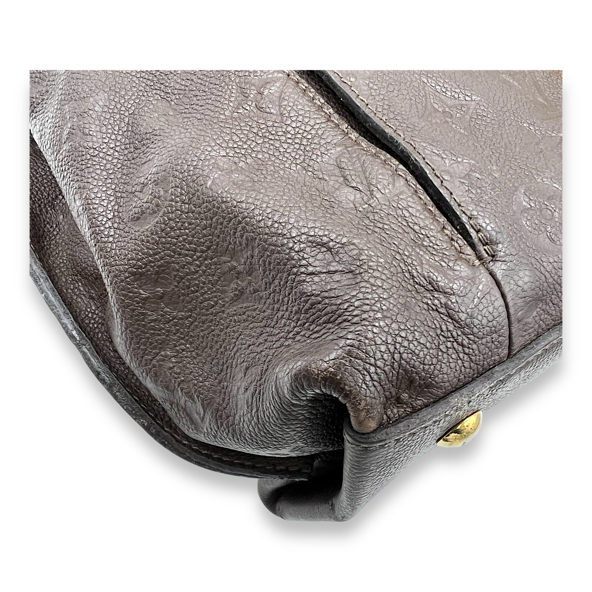Louis Vuitton Metis Shoulder Bag Hobo Brown in Empreinte Leather, Gold hardware_8