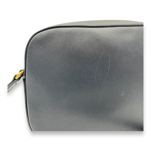 Gucci Bee Crossbody Bag Black in Calfskin, Gold hardware_8