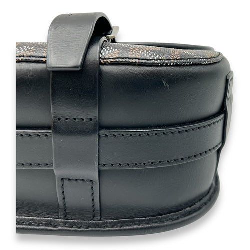 Goyard Belvedere Messenger MM Black in Coated Canvas, Silver hardware_8