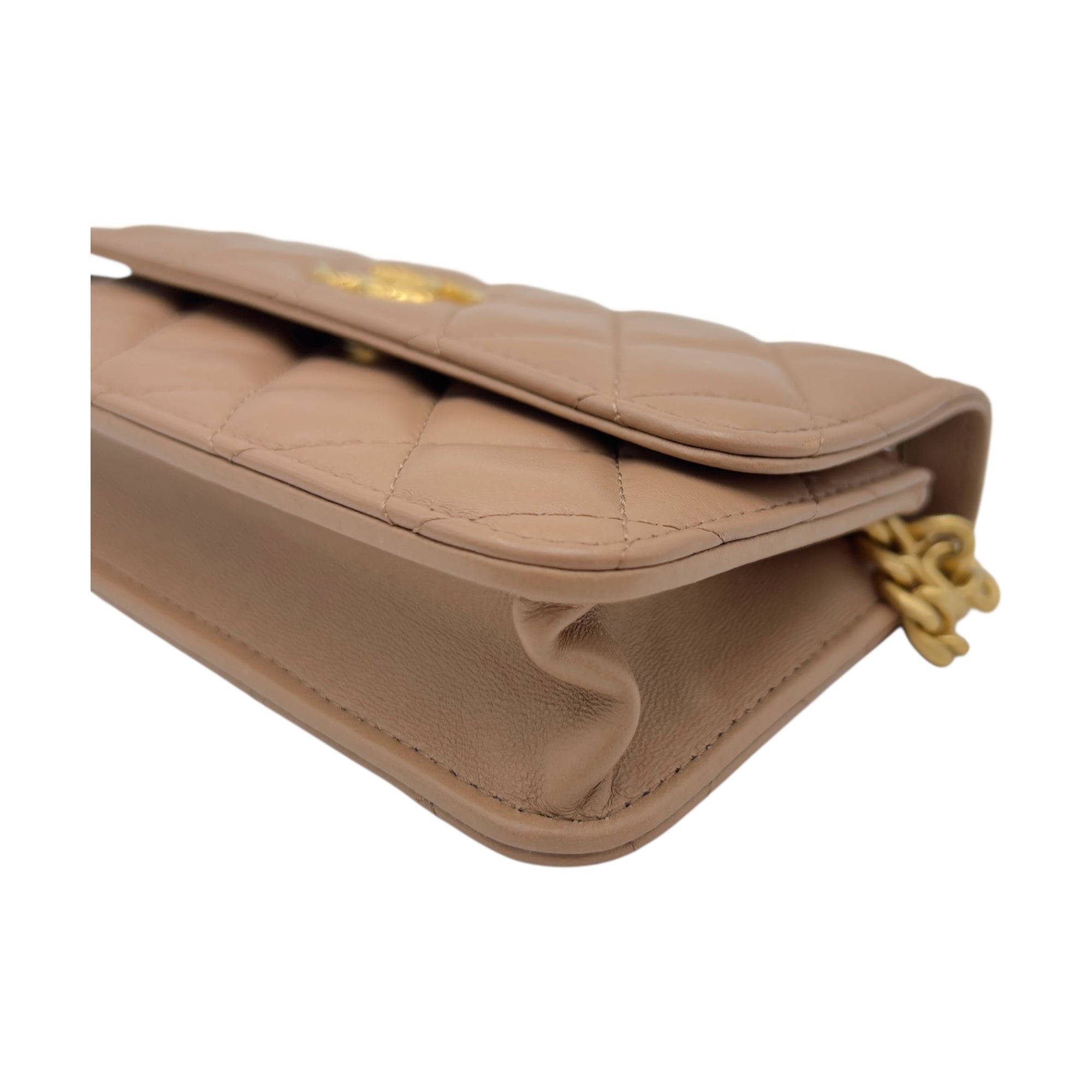 Chanel CC Phone  Wallet On Chain Pink in Lambskin, Gold hardware_8