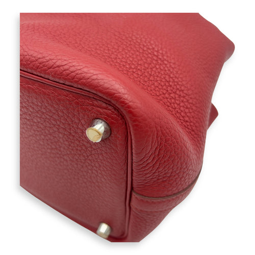 Hermès Picotin 18 Rouge Garance Top Handle Bag in Clemence, Palladium hardware_8