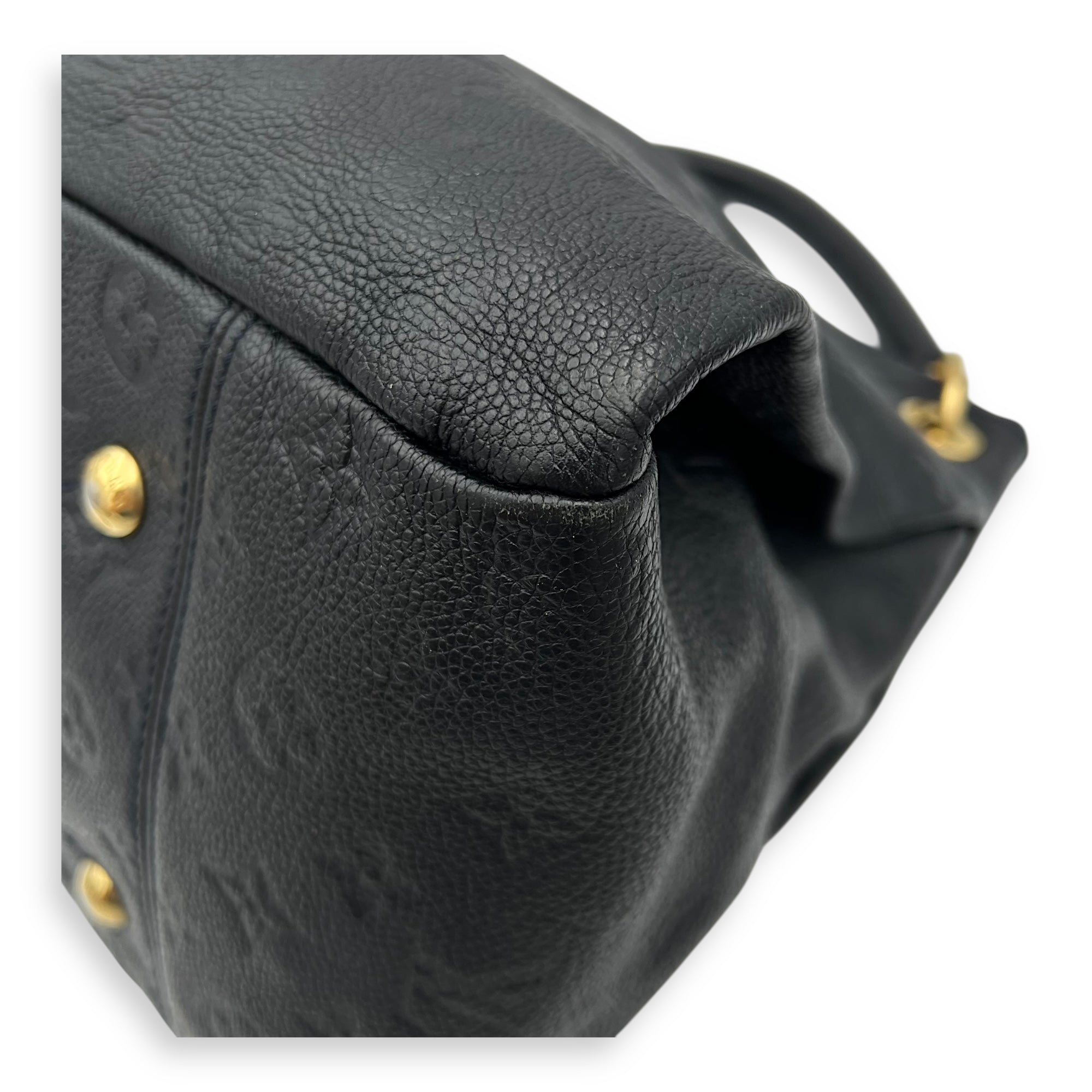 Louis Vuitton Artsy Shoulder Bag Blue in Empreinte Leather, Gold hardware_6