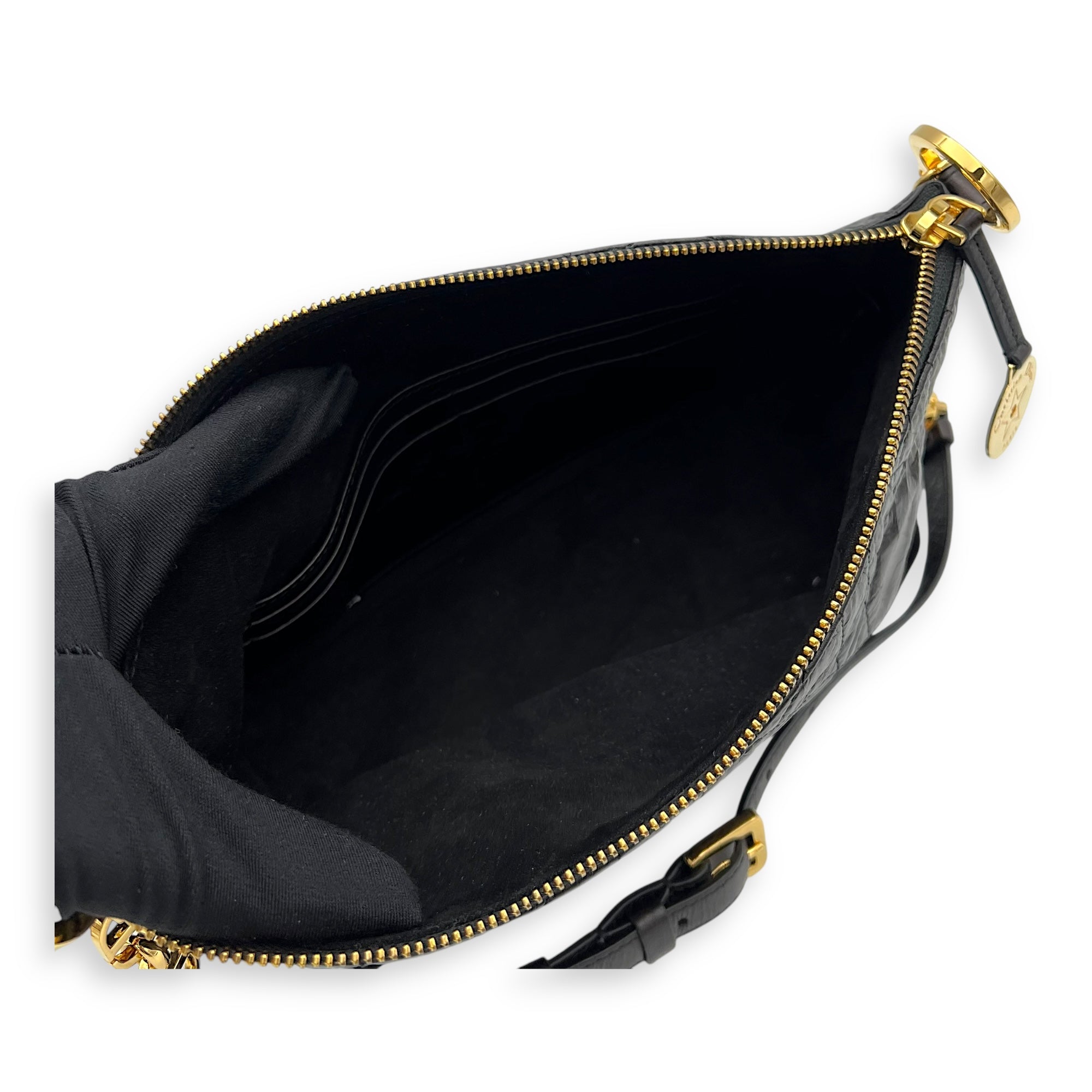 Christian Dior Hobostar Shoulder Bag Black in Calfskin, Gold hardware_8