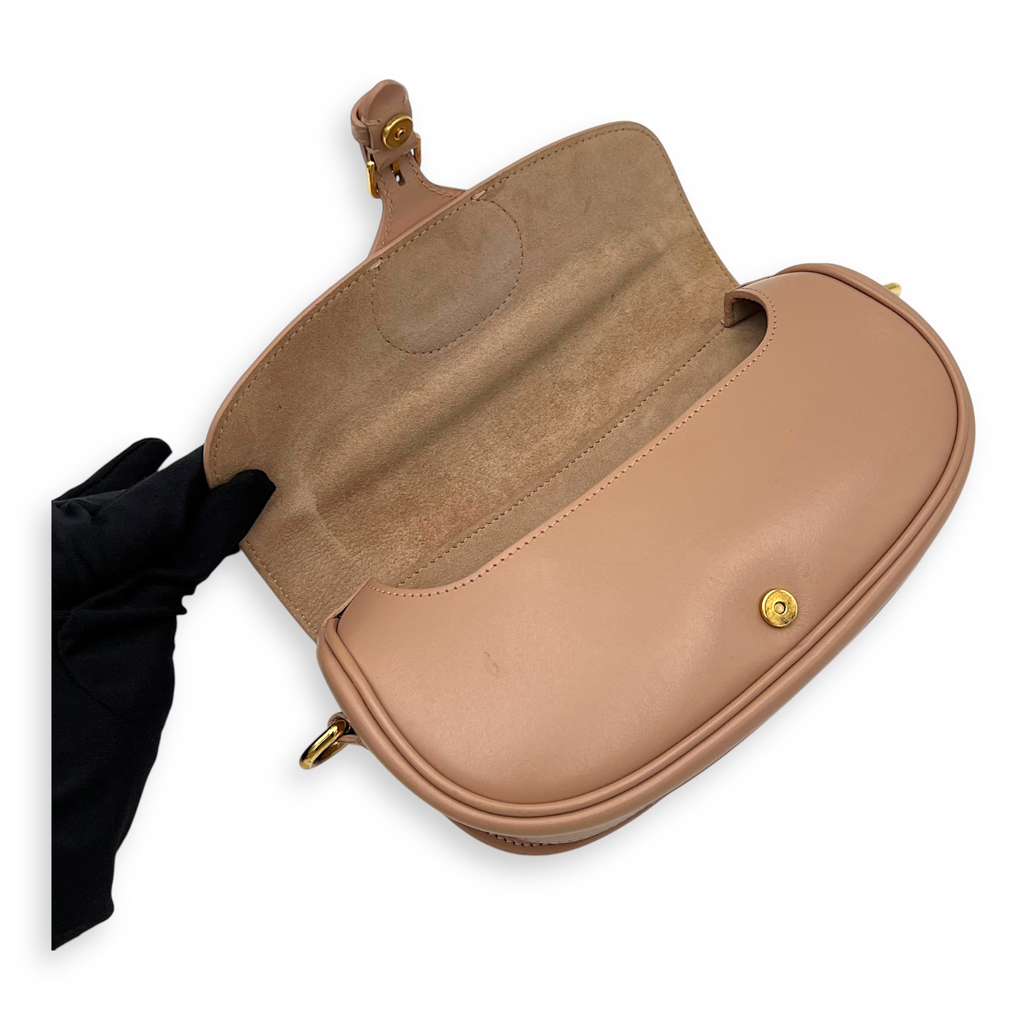Christian Dior Bobby Shoulder Bag Pink in Calfskin, Gold hardware_8