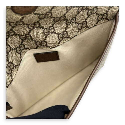 Gucci GG Supreme Belt Bag Brown in Coated Canvas, Gold hardware_8