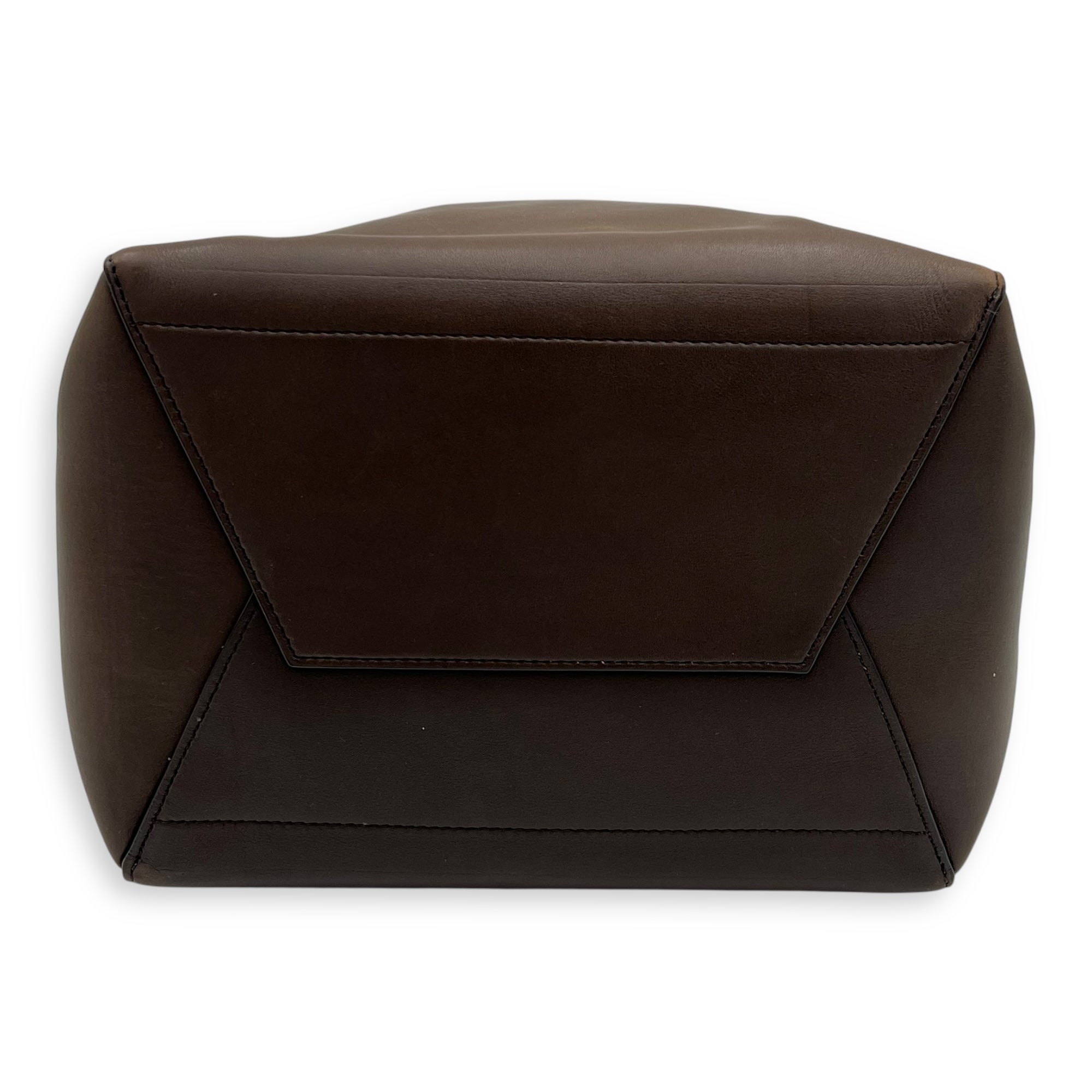 Celine Sangle Shoulder Bag Brown in Calfskin, Gold hardware_5