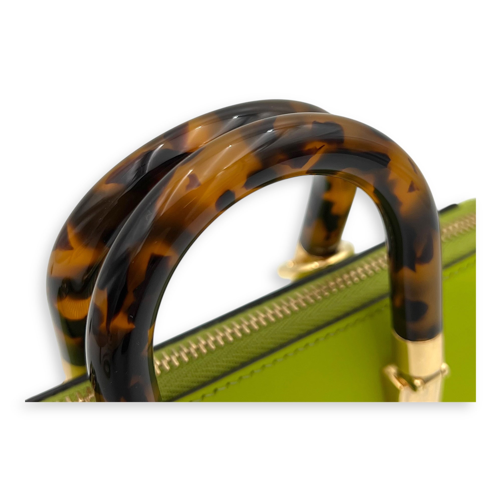 Fendi By The Way Mini Wasabi Green Top Handle Bag in Calfskin, Gold hardware_8