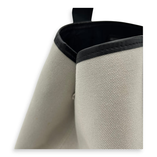 Balenciaga Cabas Tote Bag Medium White in Canvas, Silver hardware_8