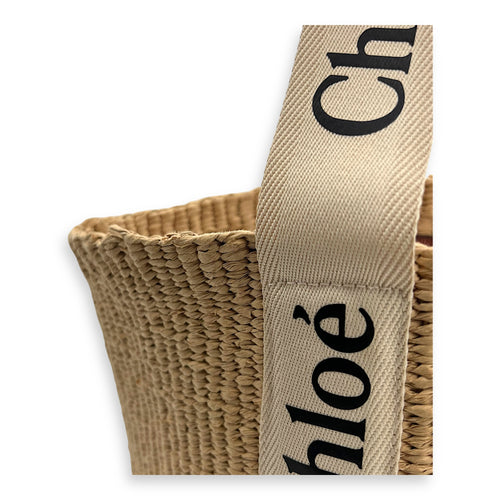 Chloé Woody basket Top Handle Bag Large White in Woody_8