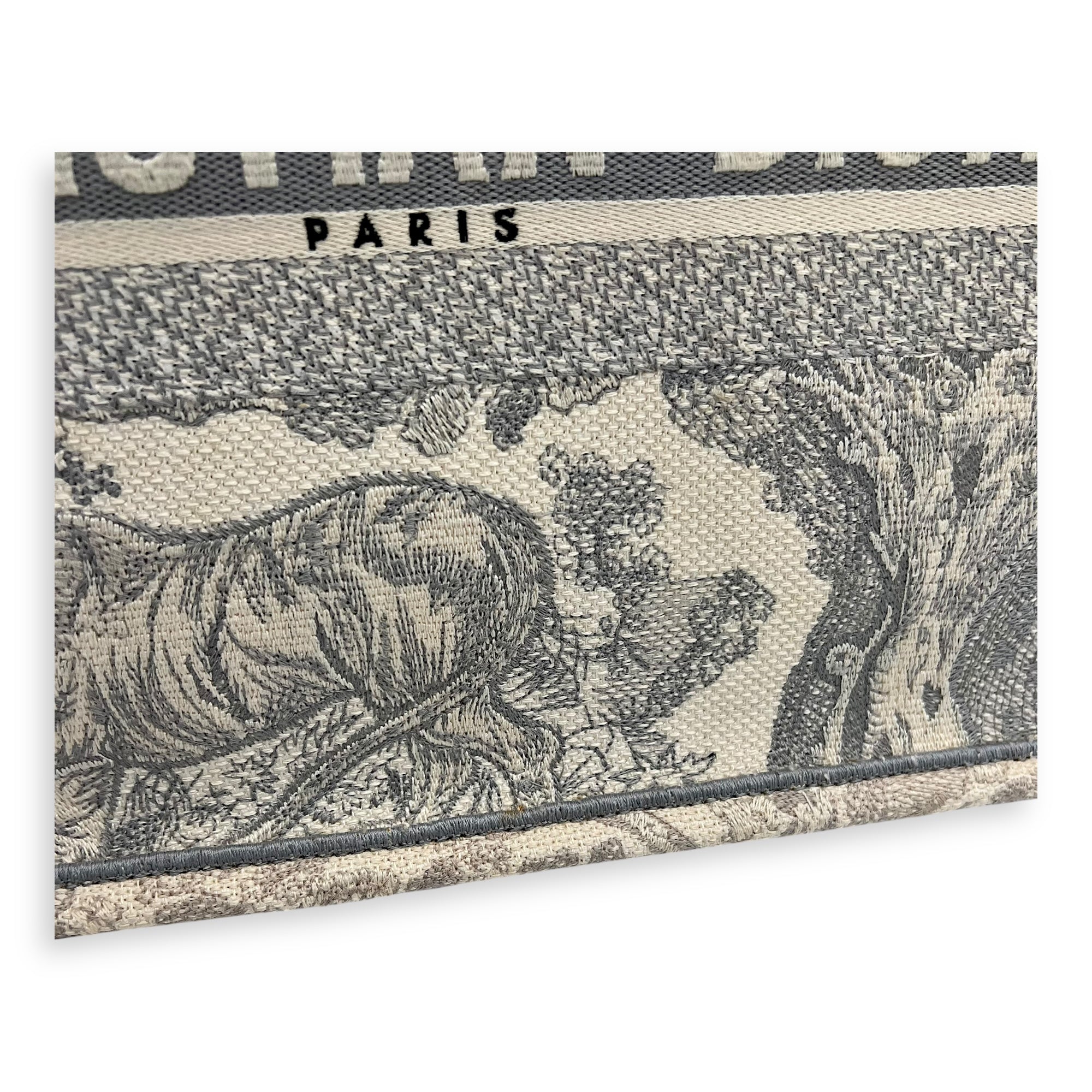 Christian Dior Book Tote Top Handle Bag White in Jacquard_8