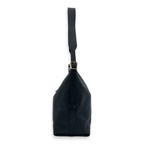Louis Vuitton Carryall MM Blue Shoulder Bag in Empreinte Leather, Gold hardware_4