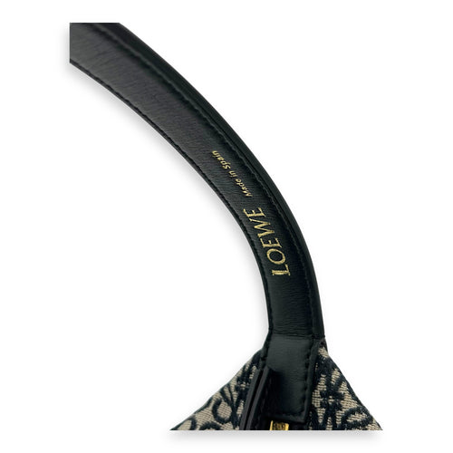 Loewe Cubi Top Handle Bag Blue in Jacquard, Gold hardware_8