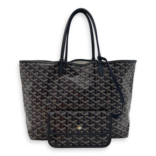 Goyard Saint Louis Tote Bag PM Blue in Coated Canvas, Silver hardware_8
