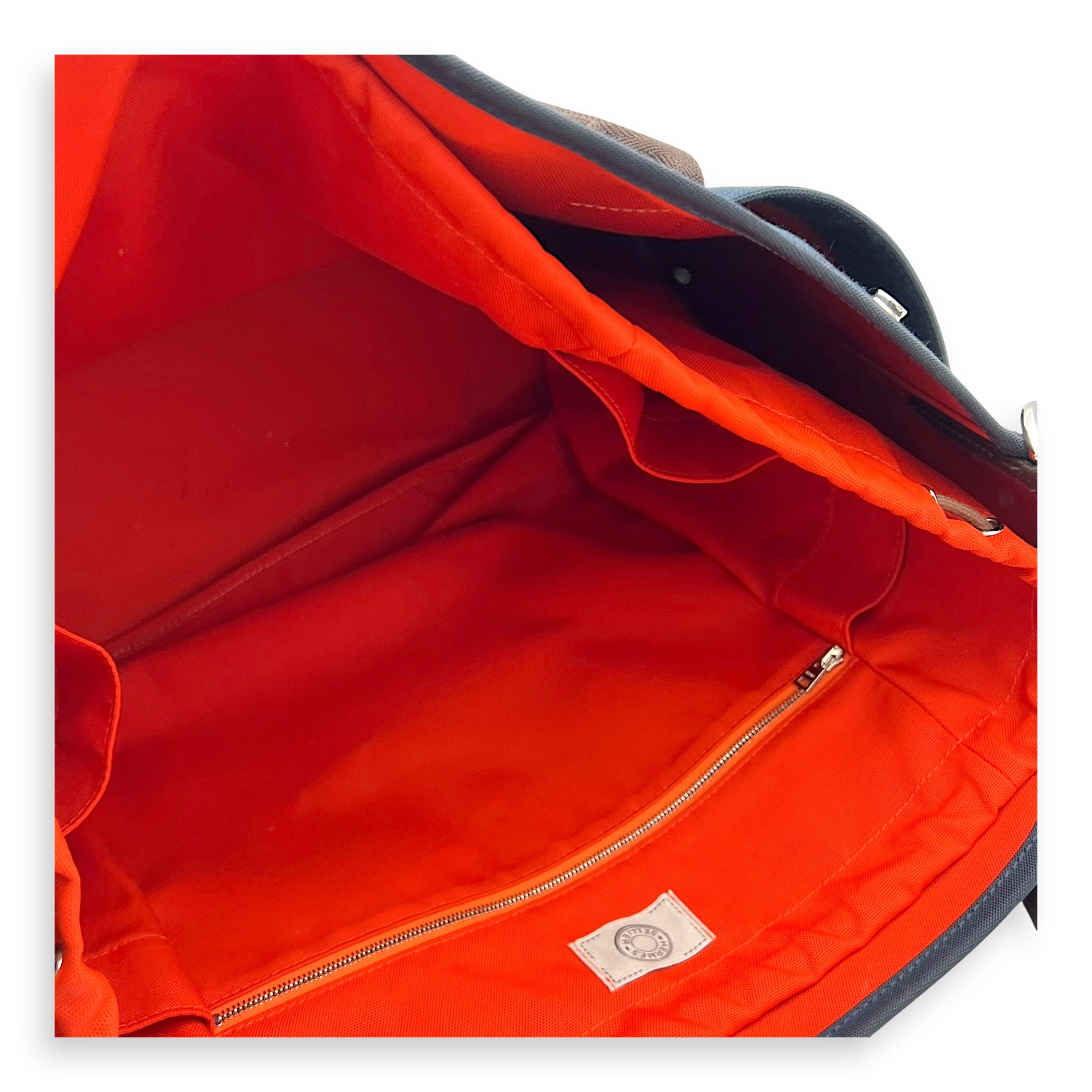 Hermès Sac de Pansage Blue in Canvas, Silver hardware_8