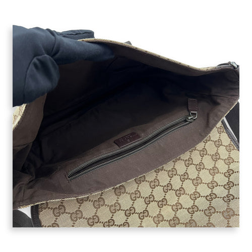 Gucci GG Messenger Brown in Jacquard, Silver hardware_8