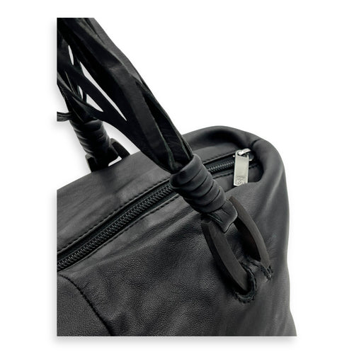 Loewe Vintage Top Handle Bag Black in Lambskin, Silver hardware_8