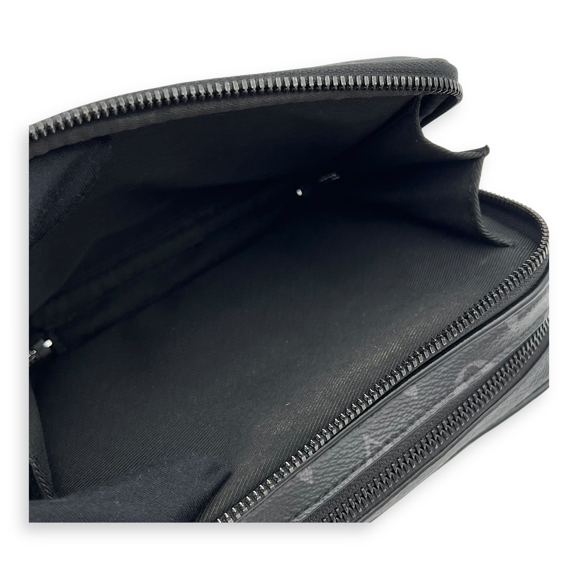 Louis Vuitton Alpha Crossbody Bag Black in Monogram Coated Canvas, Lacquered Metal hardware_8