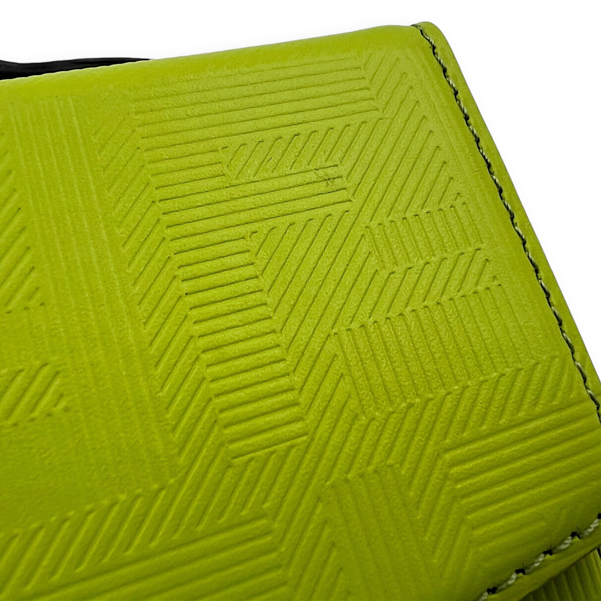 Fendi Baguette Crossbody Bag Yellow in Calfskin, Silver hardware_7