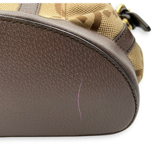 Gucci GG Backpack Brown in Canvas, Gold hardware_8
