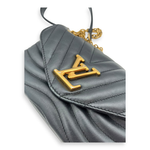 Louis Vuitton New Wave Crossbody Bag PM Black in Calfskin, Gold hardware_4