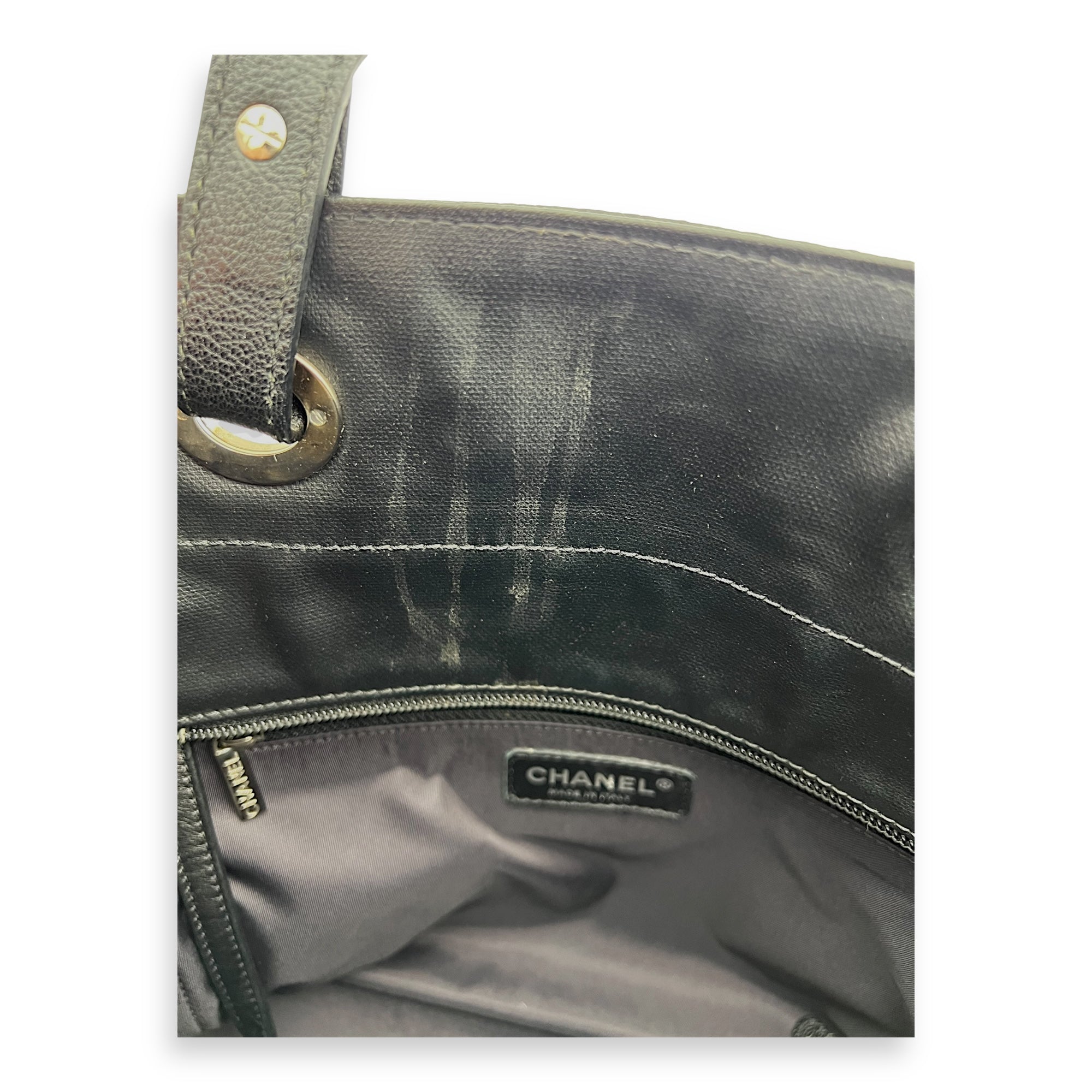 Chanel Paris Biarritz Shoulder Bag Black in Coated Canvas, Silver hardware_1