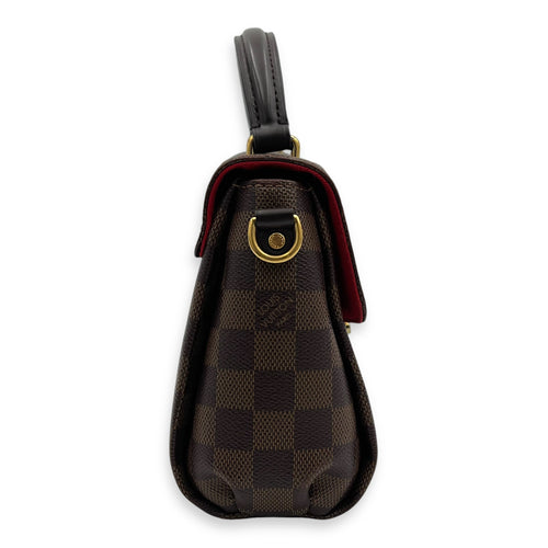 Louis Vuitton Croisette Top Handle Bag Brown in Coated Canvas, Gold hardware_4