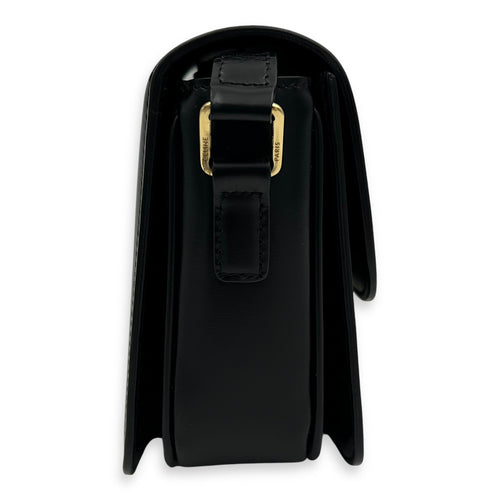 Celine Teen Crossbody Bag Black in Box Calfskin, Gold hardware_3