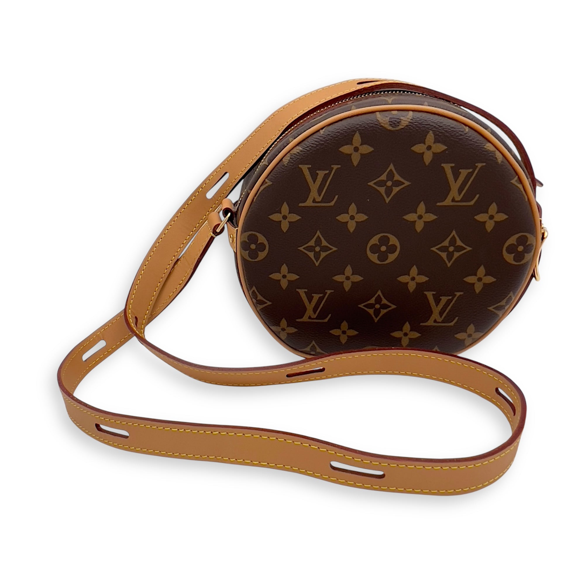 Louis Vuitton Boite a Chapeau PM Brown Shoulder Bag in Monogram Coated Canvas, Gold hardware_6