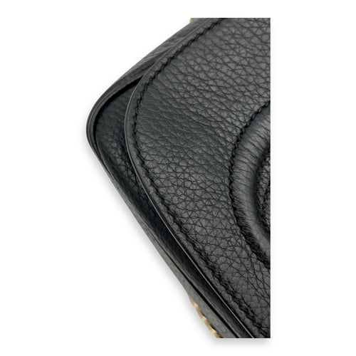 Gucci Soho Crossbody Bag Black in Calfskin, Gold hardware_5