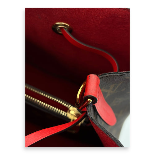 Louis Vuitton NeoNoe Crossbody Bag Brown in Monogram Coated Canvas, Gold hardware_2