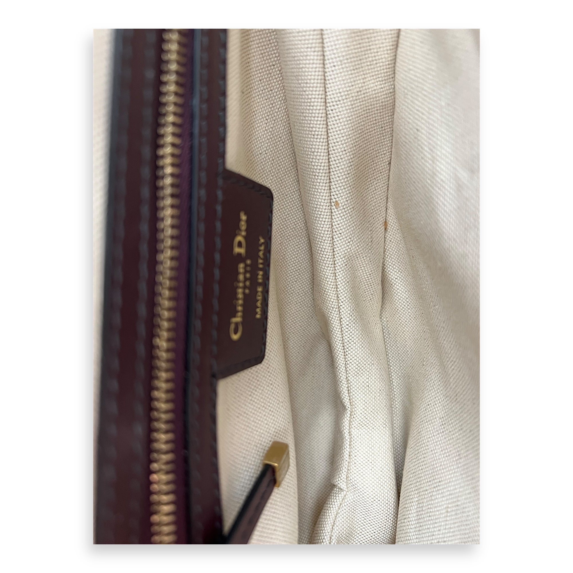 Dior Saddle Top Handle Bag Medium Gold in Canvas, Gold hardware_1