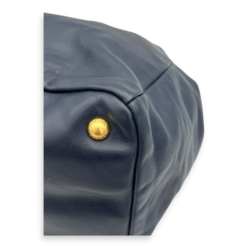 Prada 2 way bag Top Handle Bag Blue in Calfskin, Gold hardware_7