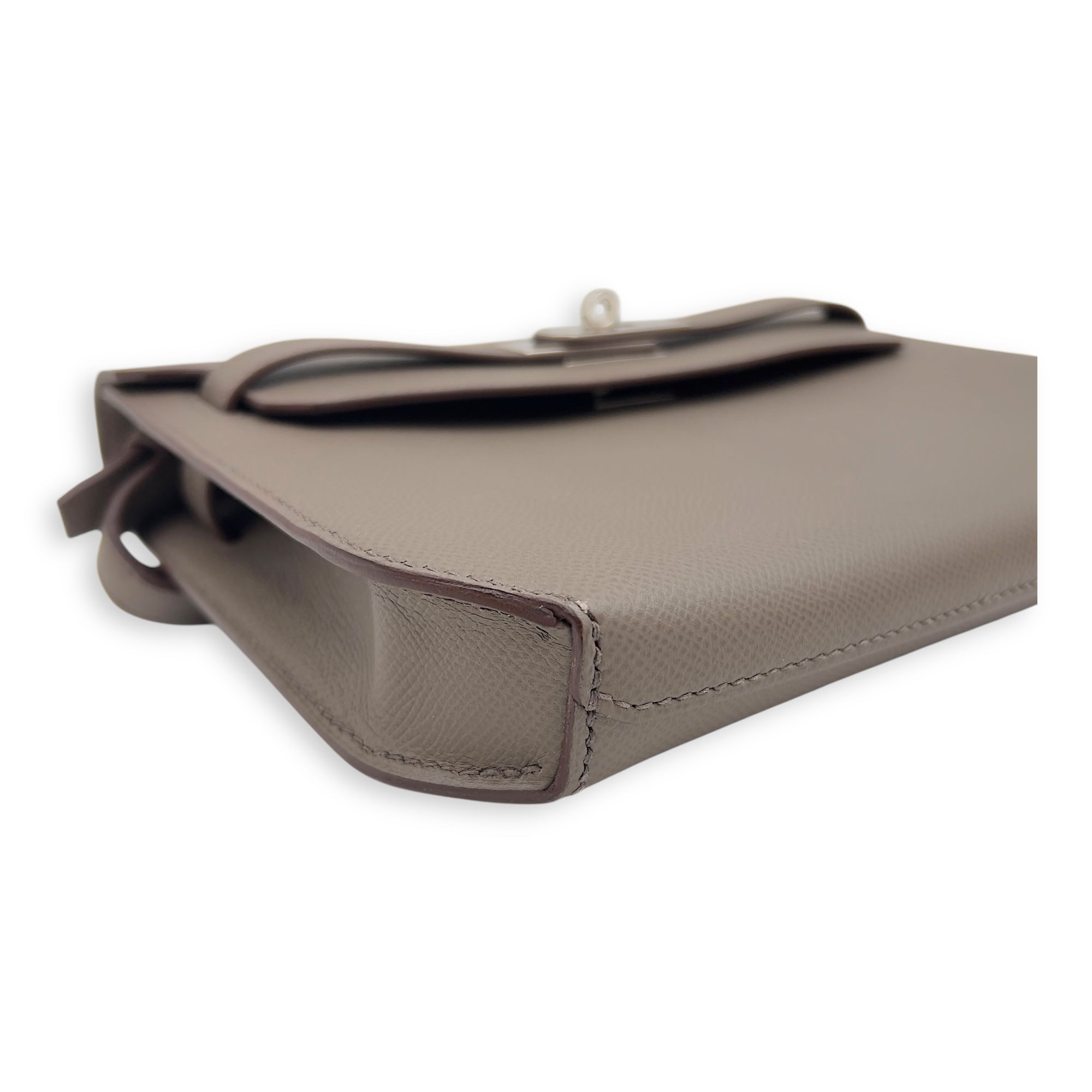 Hermès Kelly Depeches 25 Taupe Clutch in Epsom, Palladium hardware_8