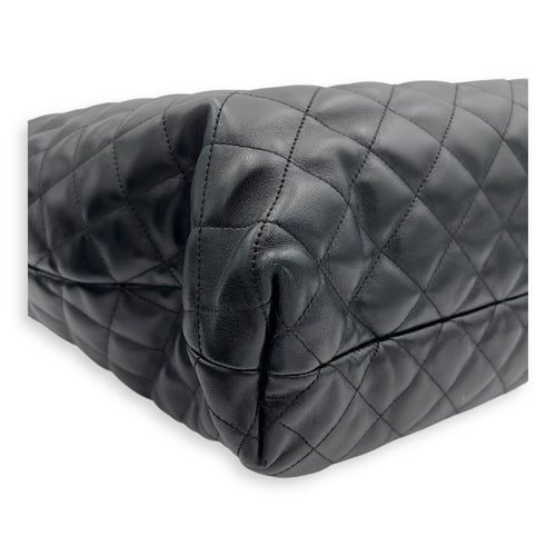 Saint Laurent ICare Black Tote Bag in Lambskin, Gold hardware_8
