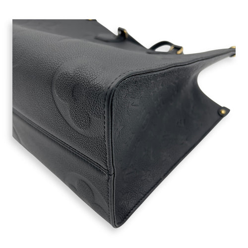 Louis Vuitton OnTheGo MM Black Top Handle Bag in Empreinte Leather, Gold hardware_8