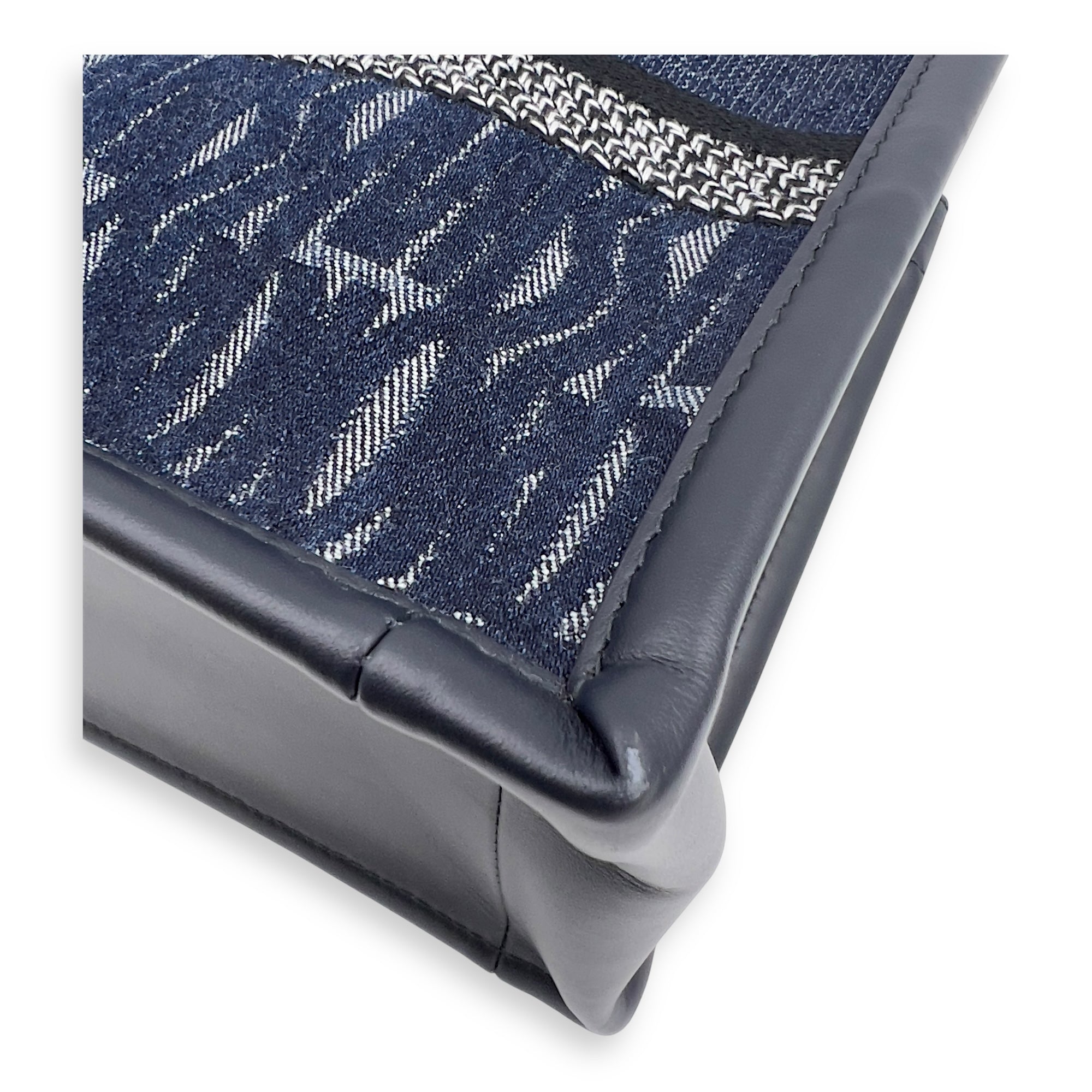Dior Book Tote Small Blue Top Handle Bag in Denim_6