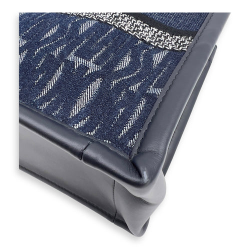 Dior Book Tote Small Blue Top Handle Bag in Denim_6