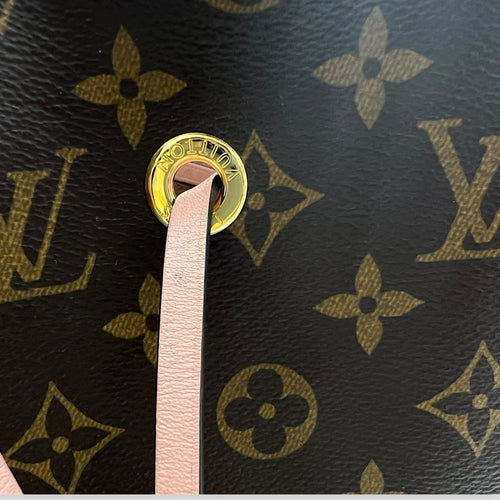 Louis Vuitton NeoNoe MM Brown Bucket Bag in Monogram Coated Canvas, Gold hardware_8