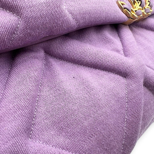 Chanel C19 Maxi Purple Crossbody Bag in Fabric, Mixed hardware_8