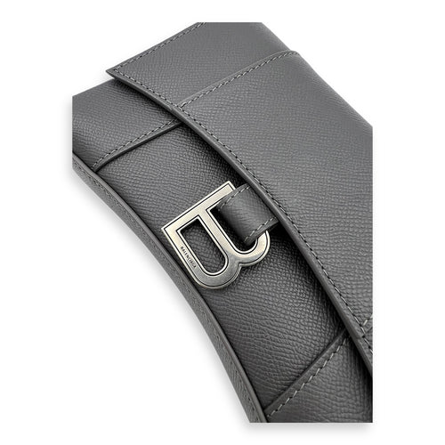 Balenciaga Downtown Crossbody Bag Grey in Calfskin, Silver hardware_3