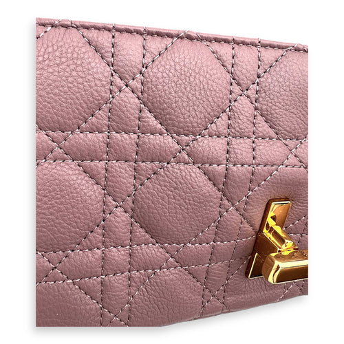 Dior Caro Shoulder Bag Purple in Calfskin, Gold hardware_2
