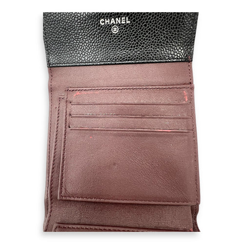 Chanel Classic Wallet Black in Caviar Leather, Silver hardware_2