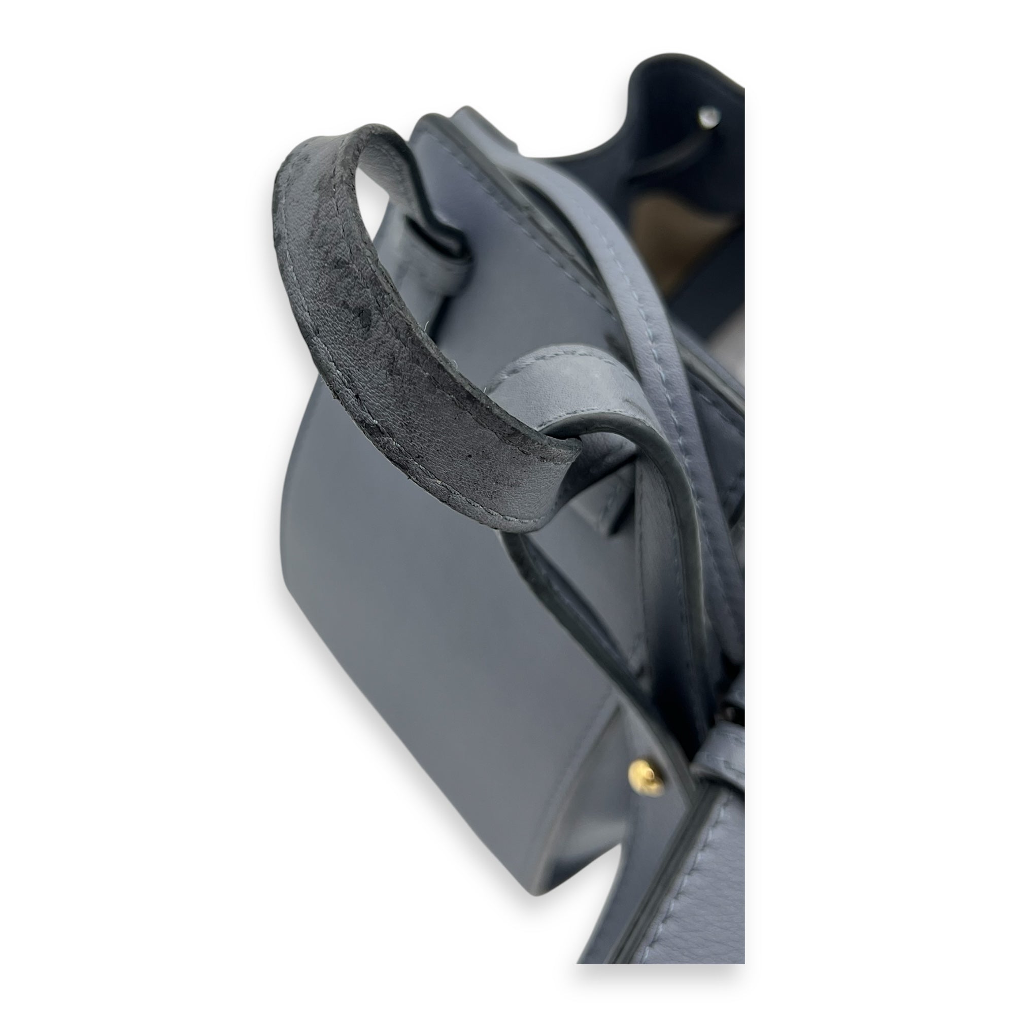 Loewe Hammock Mini Blue Shoulder Bag in Calfskin, Silver hardware_3