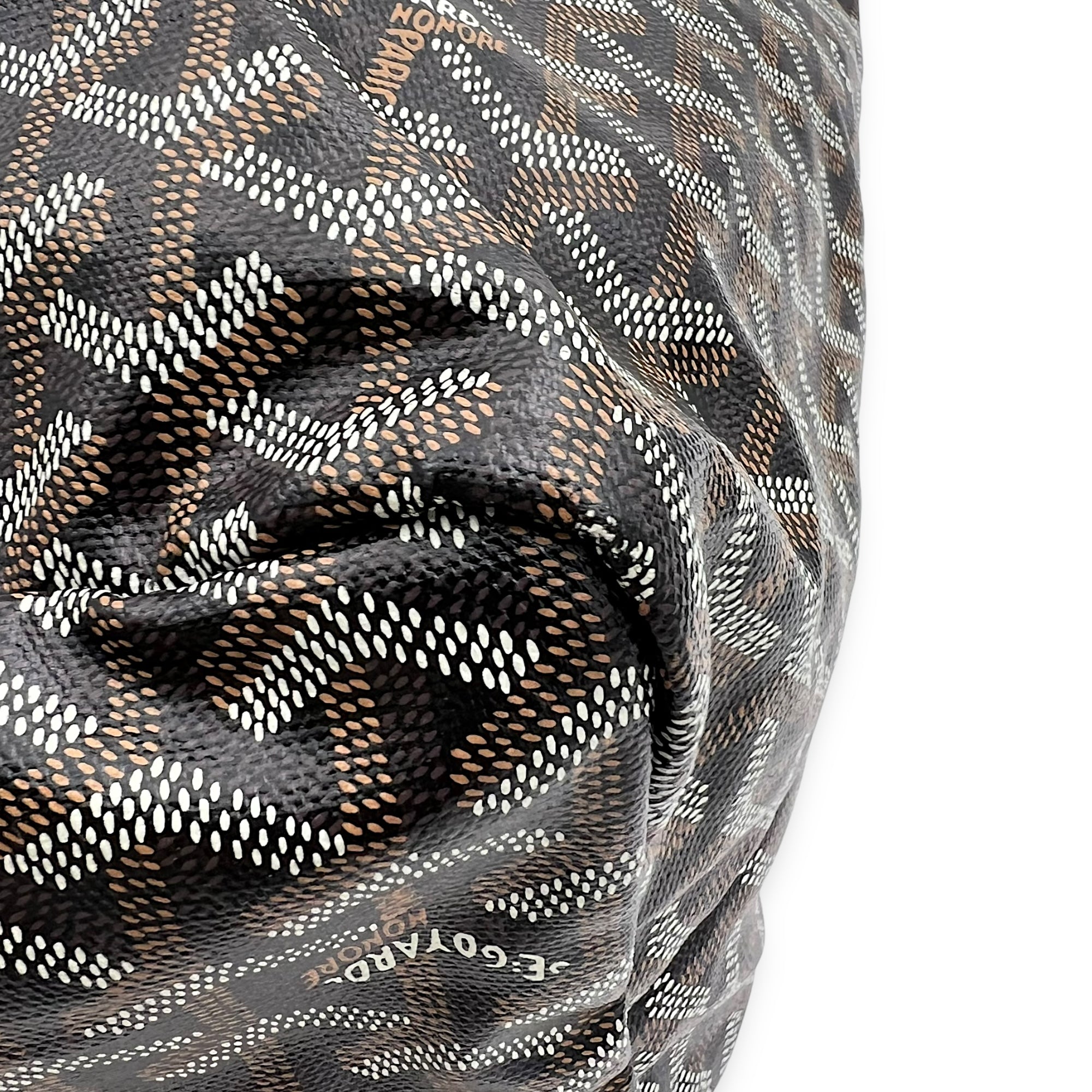 Goyard Saint Louis Tote Bag GM Black in Coated Canvas, Silver hardware_8